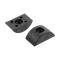 Plastic Half Moon Spacer Connector Hardware Fittings Black 10mm Hole Dia 16pcs