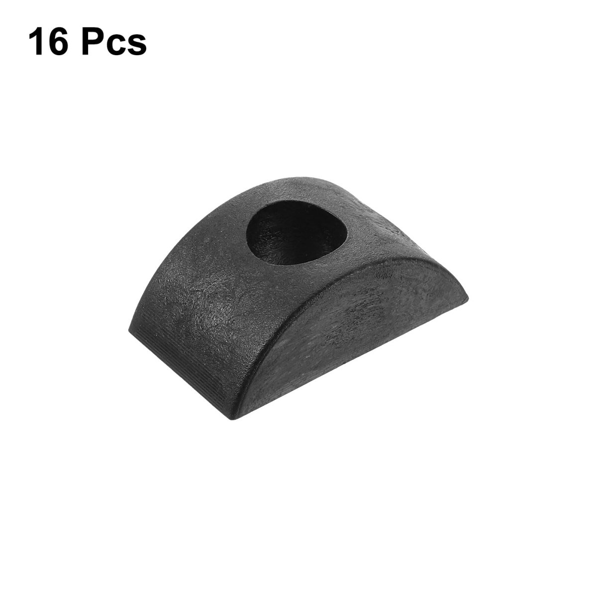 Plastic Half Moon Spacer Connector Hardware Fittings Black 10mm Hole Dia 16pcs