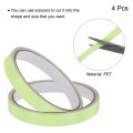 Uxcell 4rolls Glow In The Dark Tape 0 3 Inch X 9 8 Ft Fluorescent Adhesive Luminous For Stairs Walls Steps Exit Sign Home