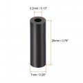 Uxcell Nylon Round Spacer Washer 3 2mm Id 7mm Od 20mm Height For M3 Screws Black 100pcs