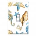 Graphics Wallplates Seahorse Shellfish Shading Single Toggle Wall Plate Cover 