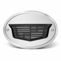 Ipick Image Made For Cadillac 3d Crest Logo In Gunmetal Dark Gray Brush Plate Oval Billet Aluminum 2-inch Tow Hitch Cover