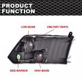 G-plus Headlights Assembly Compatible With 2009 2010 2011 2012 2013 2014 2015 2016 2017 2018 Ram 1500 2500 3500 Bumper Headlamp