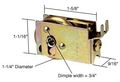 Crl Sliding Glass Door Roller With 1-1 4 Steel Wheel 9 16 Wide For Ador Hilite Doors 