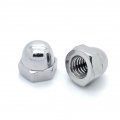 25 Pack 10-32 Stainless Steel Acorn Hex Cap Nuts Bcp591 0 388 In Height 3 8 Socket Drive Shiny Finish 