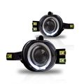 Winjet Wj30-0065-09 Clear Lens Projector Fog Light With Led Halo Dodge Durango Ram