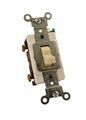 Leviton Cs120-2t 20-amp 120 277-volt Toggle Single-pole Ac Quiet Switch Commercial Grade Grounding Light Almond 