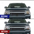 G-plus Headlight Lamps Protector Clear Lens Cover Compatible With 2007-2014 Chevy Tahoe Suburban 1500 2007-2013 Avalanche 2500
