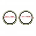 X Autohaux 20pcs Universal Engine Oil Crush Washers Drain Plug Gaskets 22mm Id 30mm Od For Car