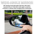 Psler Car Rearview Auxiliary Mirror 360a Rimless Small Round Large Size Field Of View Blind Spot