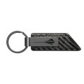 Chevrolet Corvette C8 Stingray Pu Leather Carbon Fiber Texture Strap Black Metal Bar Key Chain Official Licensed 