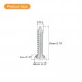 Uxcell St3 5x20mm White Screws Self Tapping 100pcs Flat Head Phillips Wood For Woodworking