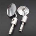 Semt- Motorcycle A Set Cnc Silver Rear View Handle Bar End Round Mirrors 7 8 Compatible With Aprilia Tuono Mana Dorsoduro
