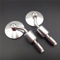 Semt- Motorcycle A Set Cnc Silver Rear View Handle Bar End Round Mirrors 7 8 Compatible With Aprilia Tuono Mana Dorsoduro