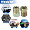 X Autohaux 12pcs 3 8 Inch-24 Threads Brake Line Nut Fittings For 16 Steel Tubing Car
