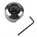 Mallofusa Aluminum Motorcycle Handlebar Chrome Black Temp Thermometer For 7 8 22mm To 1 25mm Universal Compatible Yamaha