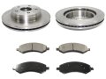 Front Semi Metallic Brake Pads And Rotor Kit For 2011-2018 Ram 1500 