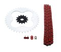 Fits Honda Trx250r 250r 520-96 Red Non O Ring Chain Sprocket Silver 13 39 