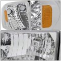 Auto Dynasty Compatible With Dodge Ram 2nd Gen Br Be Pair Of Chrome Housing Amber Corner Headlights Clear Lens Fog Lights