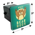 Free Bear Hugs Funny Humor Tow Trailer Hitch Cover Plug Insert For 2 In Receivers Durable Black Abs Plastic Modern Style