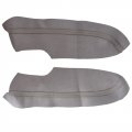 Gray Synthetic Leather Car Door Panel Armrest Covers For 2006 2007 2008 2009 2010 2011 Honda Civic Sedan Front Left And Right