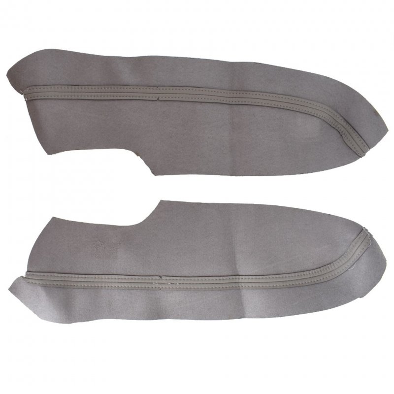 Gray Synthetic Leather Car Door Panel Armrest Covers For 2006 2007 2008 2009 2010 2011 Honda Civic Sedan Front Left And Right