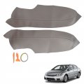 1 Pair Gray Car Door Panels Armrest Cover Synthetic Leather Replacement For 2006-2011 Honda Civic Sedan 