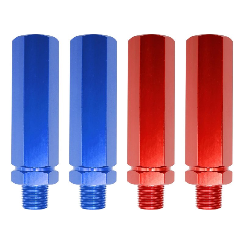 2 Pairs Anodized Aluminum Extension Handles Emergency Brake Air Hose Grip Gladhand Accessories