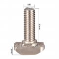 Uxcell M6x20mm T-slot Drop-in Stud Sliding Screw Bolt Carbon Steel 8pcs For 30 Series European Standard Aluminum Profile