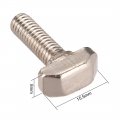 Uxcell M6x20mm T-slot Drop-in Stud Sliding Screw Bolt Carbon Steel 8pcs For 30 Series European Standard Aluminum Profile