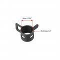 Uxcell Steel Band Clamp 9mm Inner Dia Fit 9 5-10 2mm Od Hose Spring Type Action Fuel Line Silicone Tube Clip Black 30pcs