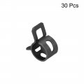 Uxcell Steel Band Clamp 9mm Inner Dia Fit 9 5-10 2mm Od Hose Spring Type Action Fuel Line Silicone Tube Clip Black 30pcs