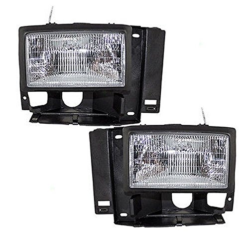 Left Right Pair Headlights For 89-92 Ford Ranger Waterproof Front Assemblies Fo2503107