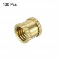 Uxcell Knurled Threaded Insert M5 X 6mm L 6 4mm Od Female Thread Brass Nuts Pack Of 100