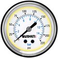 Vixen Air 2 Single Needle Pressure Gauge With Back Light 220 Psi White Vxa7212lw 