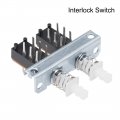 Uxcell Interlock Push Button Switch Piano Type Dpdt 6 Pin 2 Row