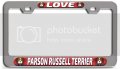 Parson Russell Terrier Dog 3d Metal License Plate Frame Heavy Duty Steel Auto Suv Truck Tag Holder Universal Fit 12 X 6 In