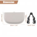 X Autohaux 2 Set Gray Iron Sun Visor Cap Clip Retainer No Ds7z-54672a40-af Ds7z4273aa Ds7z-9904132-a Ford Fusion 2013-2016 For