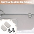 X Autohaux 2 Set Gray Iron Sun Visor Cap Clip Retainer No Ds7z-54672a40-af Ds7z4273aa Ds7z-9904132-a Ford Fusion 2013-2016 For