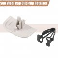 X Autohaux 2 Set Gray Iron Sun Visor Cap Clip Retainer No Ds7z-54672a40-af Ds7z4273aa Ds7z-9904132-a Ford Fusion 2013-2016 For