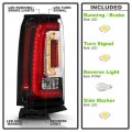 Oled Tube Sinister Black Led Tail Light For 2015-2020 Gmc Yukon Yukon Xl Housing Clear Lens Direct Replacement Left Driver Side