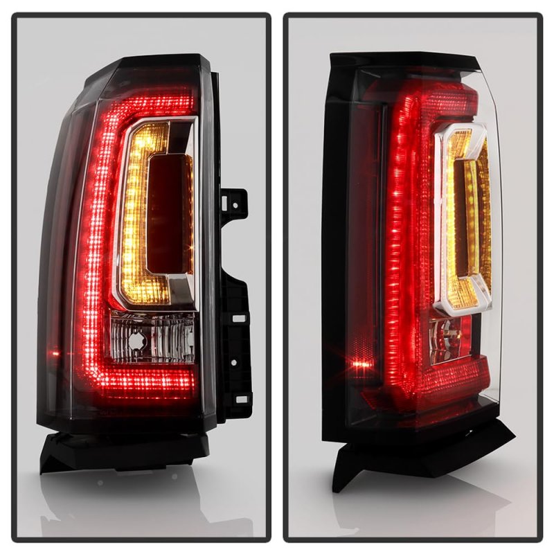 Oled Tube Sinister Black Led Tail Light For 2015-2020 Gmc Yukon Yukon Xl Housing Clear Lens Direct Replacement Left Driver Side