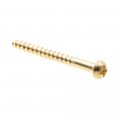 Prime-line Wood Screws Round Head Phillips Drive 6 X 1-1 2 In Solid Brass 25 Pack