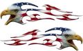 Screaming Eagle Head Tribal Flame Graphic Kit With American Flag 
