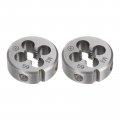 Uxcell 2pcs Round Threading Dies Metric M8 X 1 25 Thread Right Hand Alloy Tool Steel Screw Cutting Die Repair