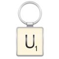 Wild Wolf Scrabble Keyring Letter U 