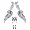Httmt Mt252-001 Ttt002- Chrome Burning Fury Running Mirror Compatible With Cruiser V-star Warrior V-max Virago