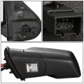 Fo1320270 Factory Style Driver Left Side Mirror Manual Folding Power Adjustment Heated Glass Puddle Lights Compatible With Ford