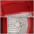 Auto Dynasty Compatible With Ford F250 F350 F450 F550 Super Duty Pair Of Red 3d Led Bar Tail Brake Lights Chrome Housing Lens