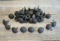 Vintage 50 Decorative Nails Clavos Hand Forged Metal Tacks 1 8 Black Medieval Crafts 